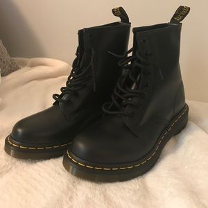 Brand new, never worn black matte doc martens!
