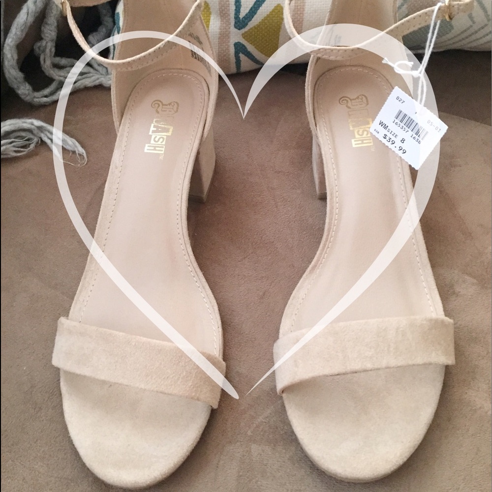 Nude Chunky Heel Sandal