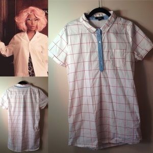 Red Grid Shirt Dress 📕