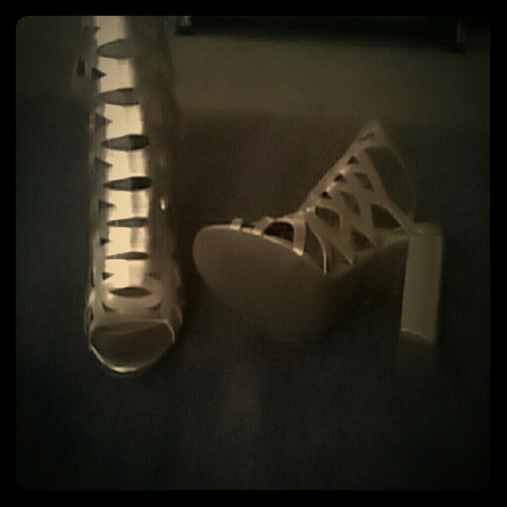 Gold Platform Heels