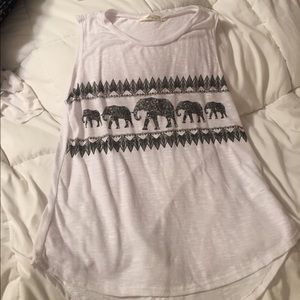 B/W elephant tank top