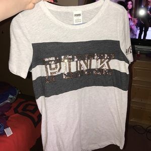 Vs pink sequin shirt size small