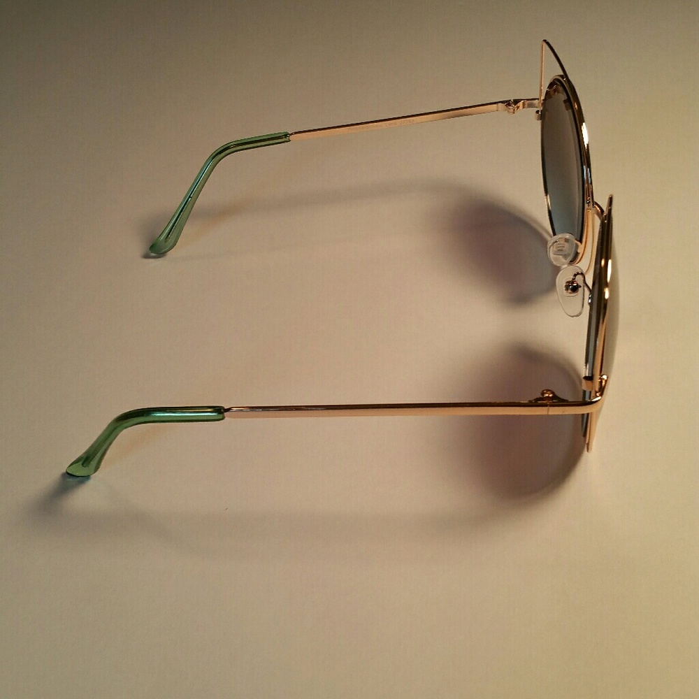 😎NWT Trendy Circle Cateye Frame Sunglasses - Picture 4 of 5