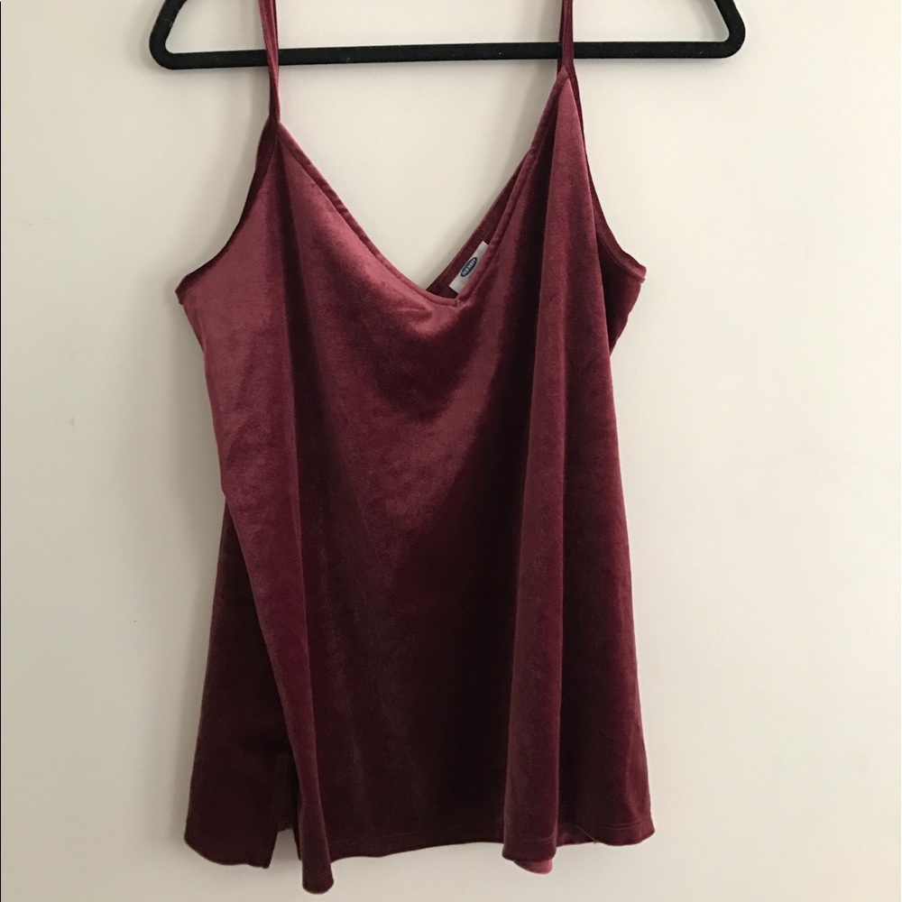 Burgundy Velvet Top