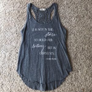 Hollister Quote Lace Tank Top