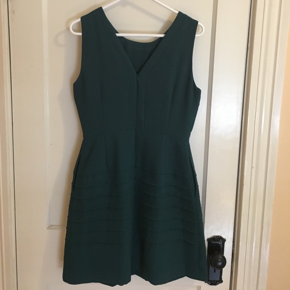 NWOT Madewell dress in forest green - Picture 4 of 7