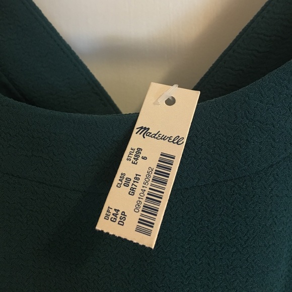 NWOT Madewell dress in forest green - Picture 5 of 7