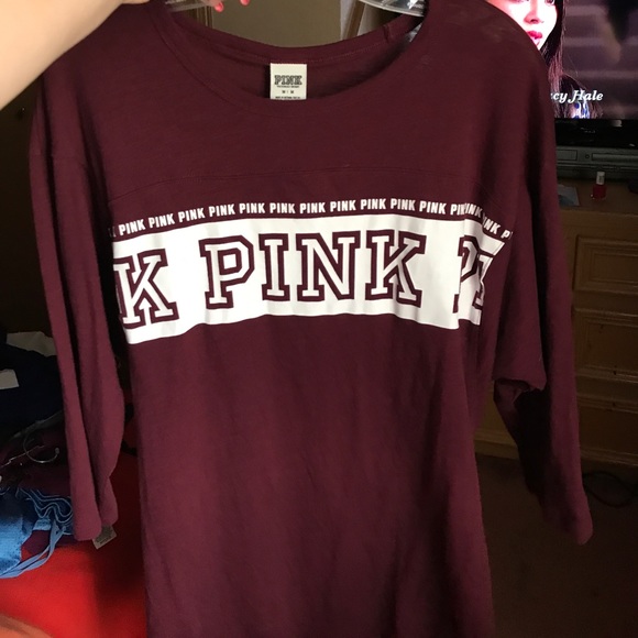 Vs pink maroon 3/4 shirt size medium - Picture 1 of 2