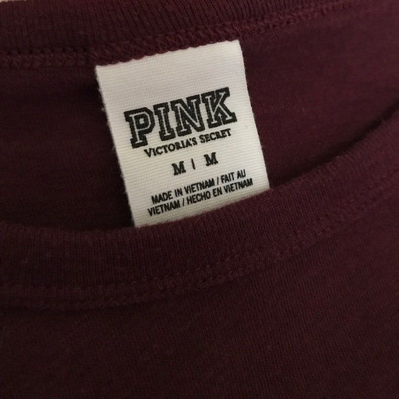 Vs pink maroon 3/4 shirt size medium - Picture 2 of 2