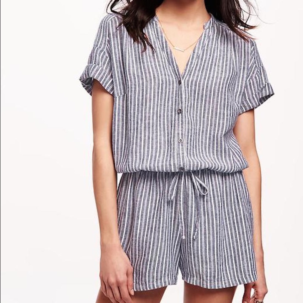 Tall striped romper