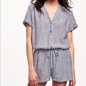 Tall striped romper