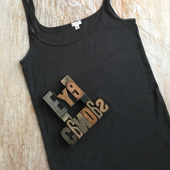 J. Crew Tops J Crew Charcoal Gray Wife Beater Tshirt Poshmark