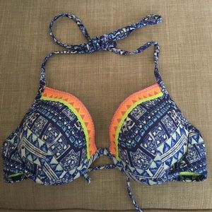 Victoria's Secret Multicolored Tribal Bikini Top