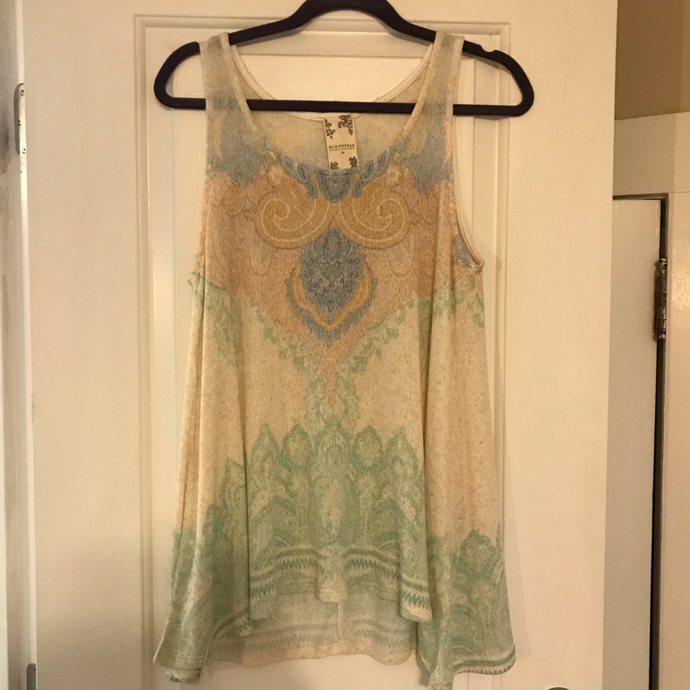 Blu Pepper knit tank