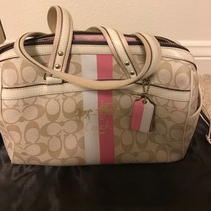 Coach Leather Roll Bag with Duster