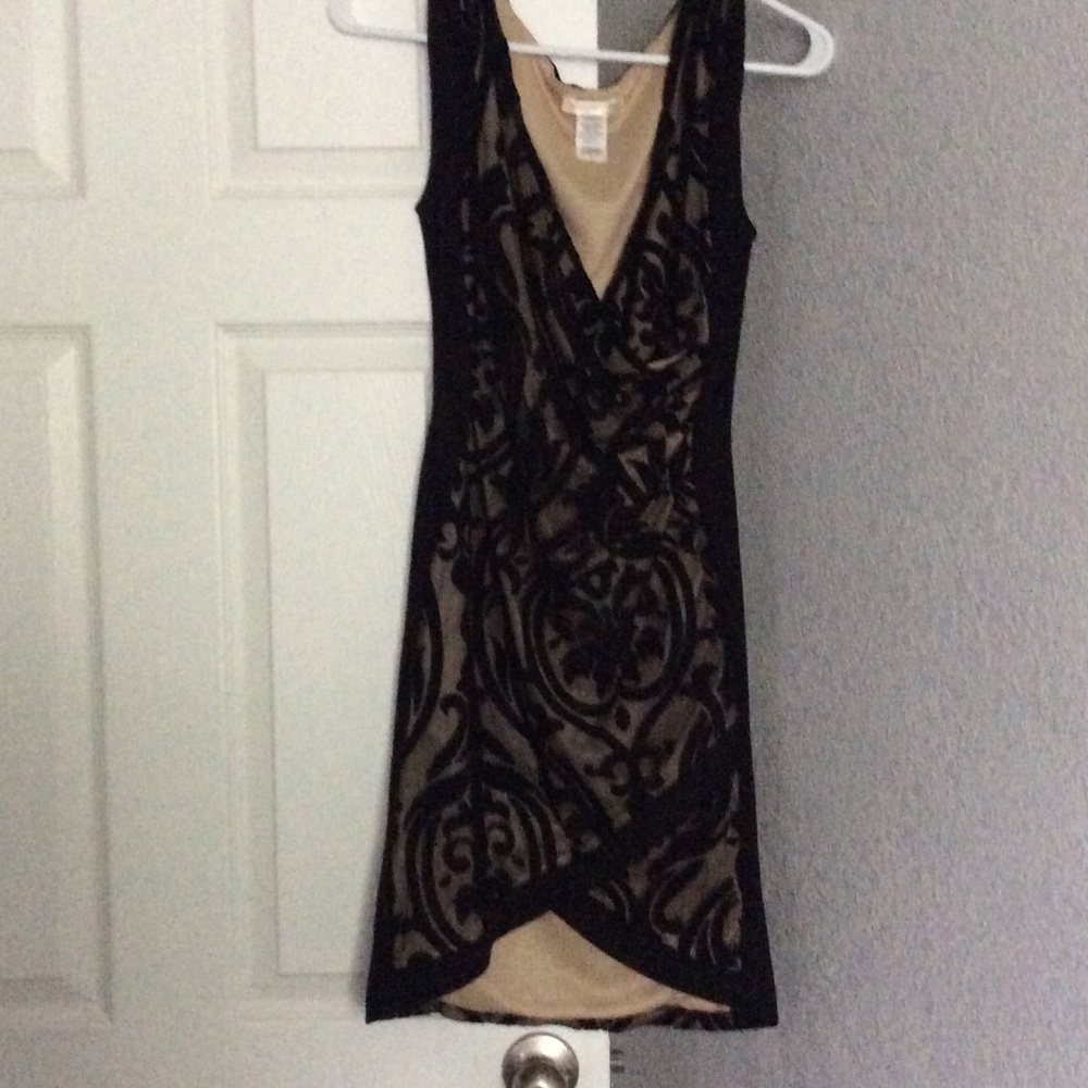 Black and Nude Cocktail Dress