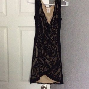 Black and Nude Cocktail Dress