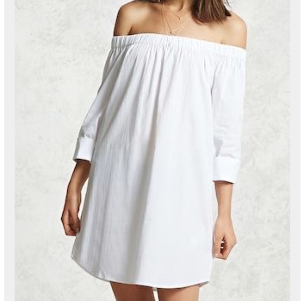 Off-the shoulder mini dress