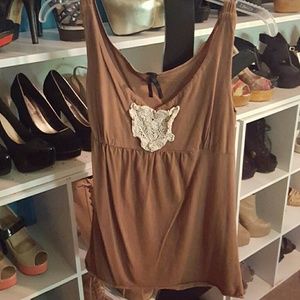Brown Boho top