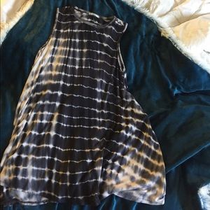 Muscle tank style dress tie dye