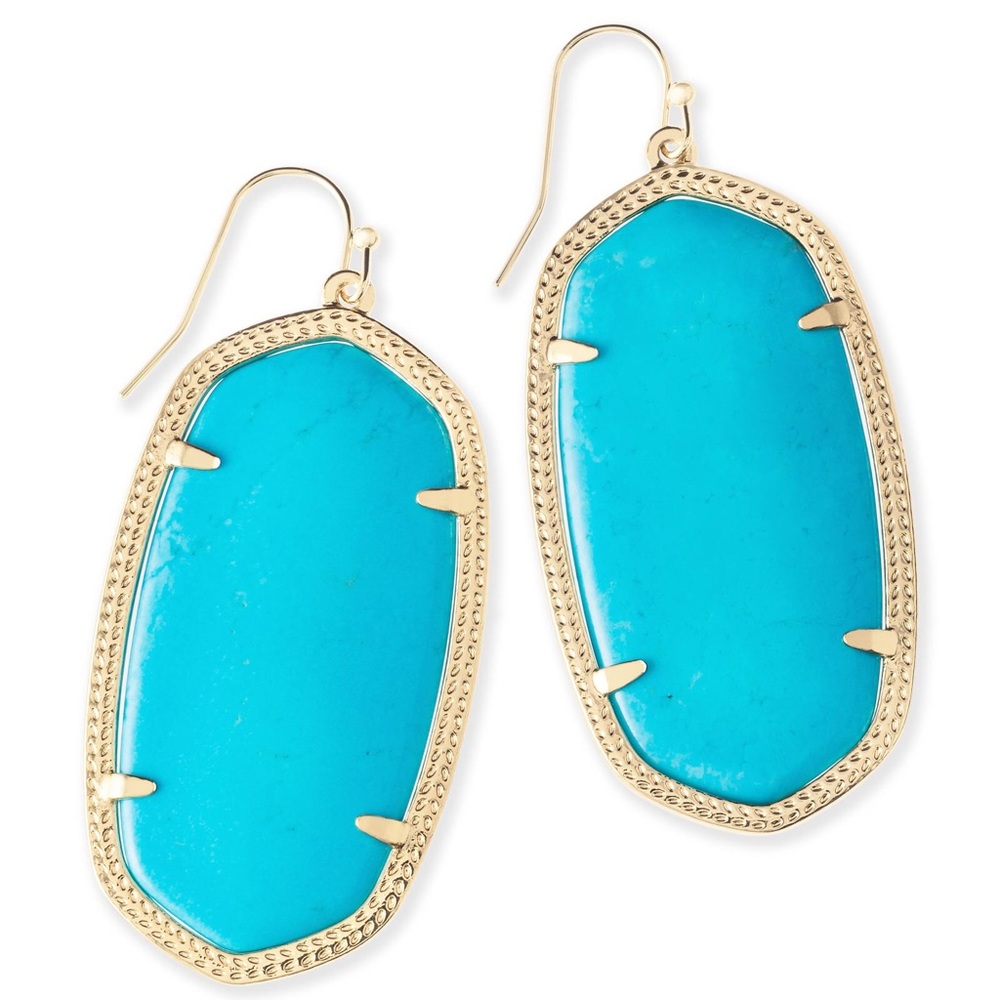 Danielle Gold Earrings In Turquoise