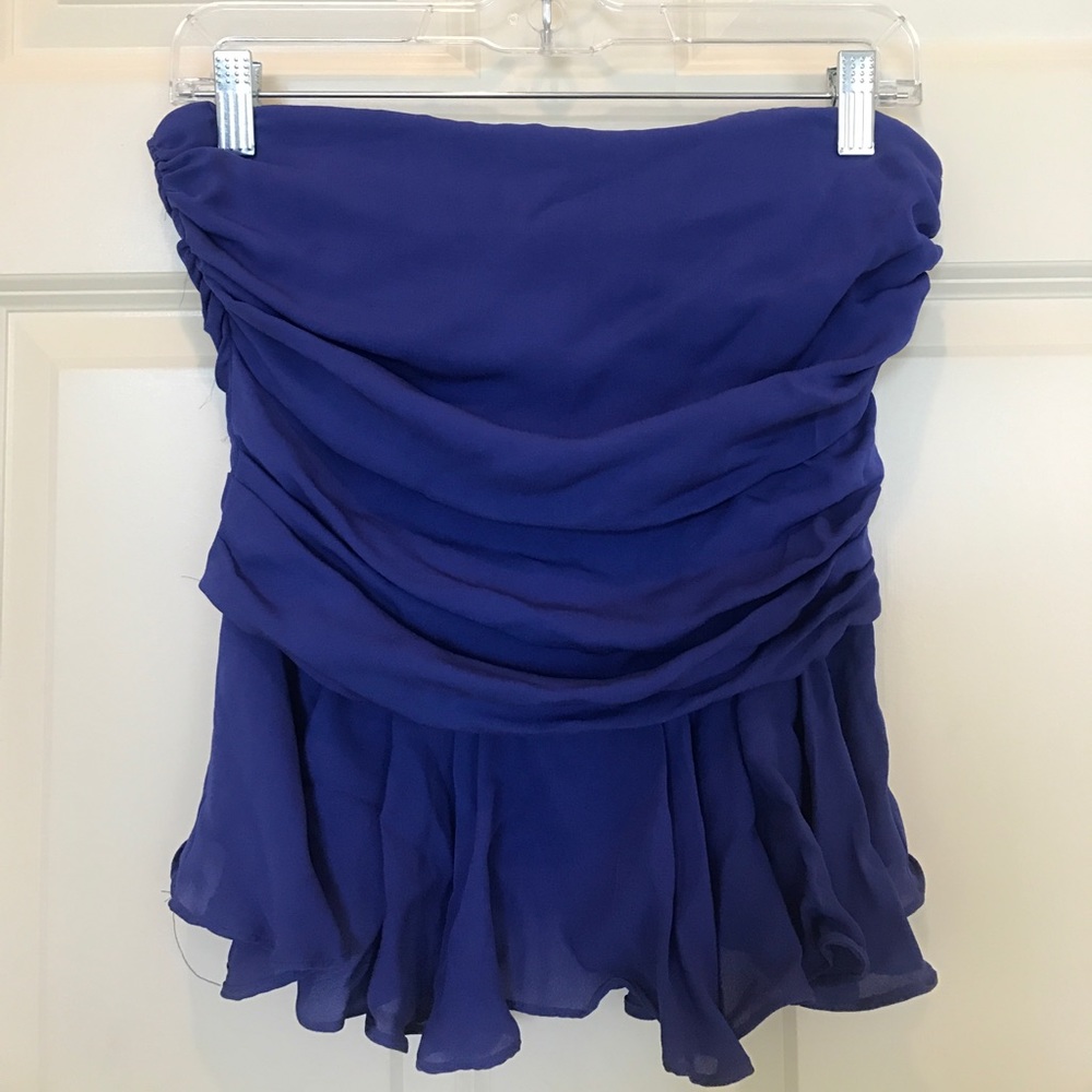 Parker Harrison royal blue strapless top