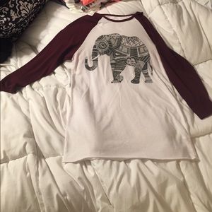 Empyre elephant quarter sleeve shirt
