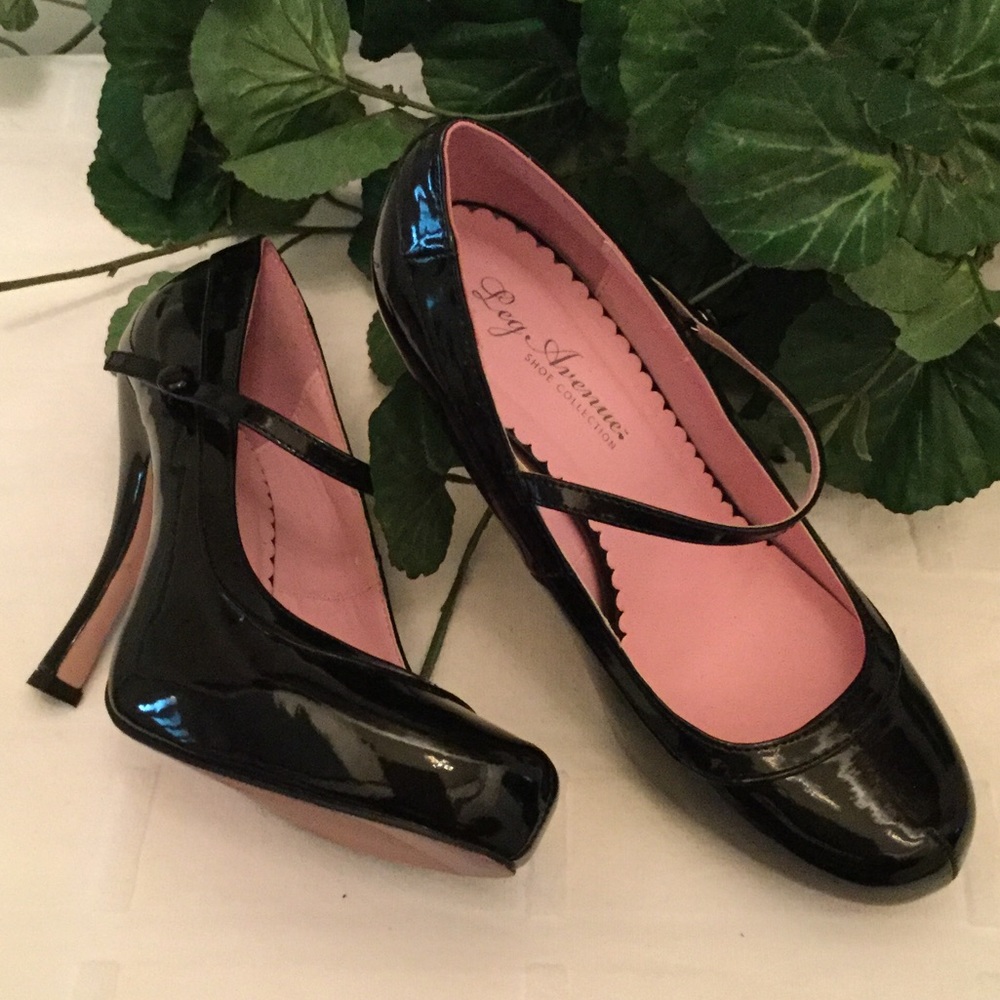 SOLD Black Patent Leather 4’ Heels