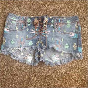 Kendall & Kylie Blue Short Shorts SZ 5