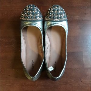 Studded Metallic Flats