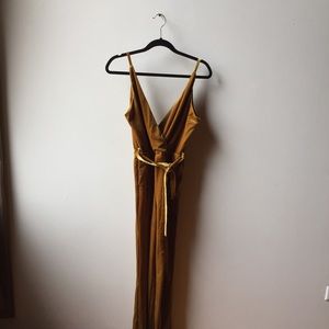 Mustard yellow velvet jumpsuit - enough said.