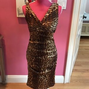 Cache leopard print dress