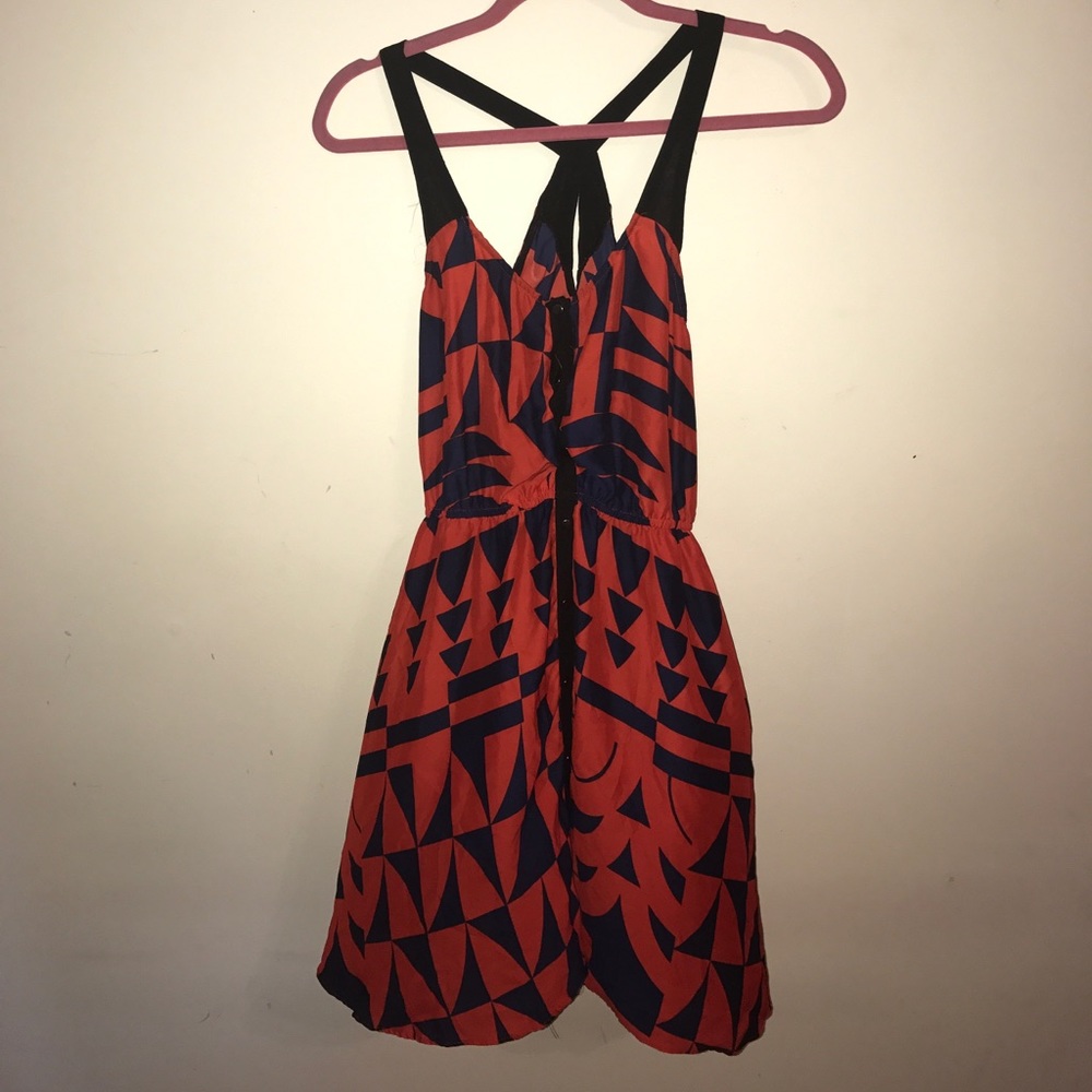 Symmetric print dress