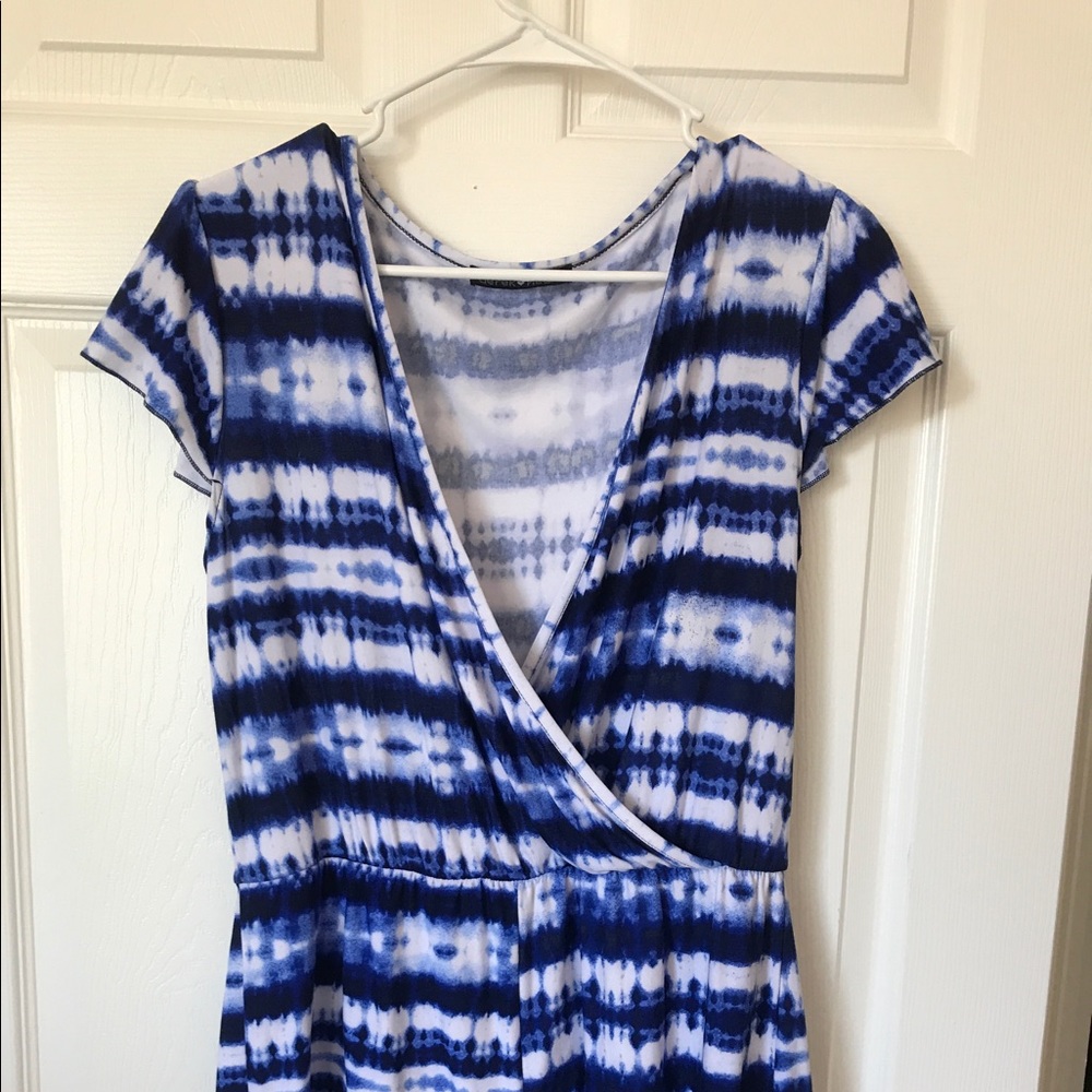 BLUE & WHITE ROMPER