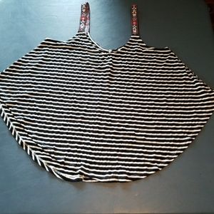 Black striped swingy tank