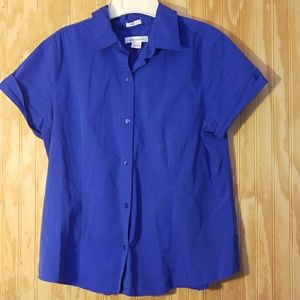 Liz Claiborne Stretch Blue Top