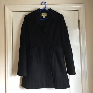 Black wool jacket for winter