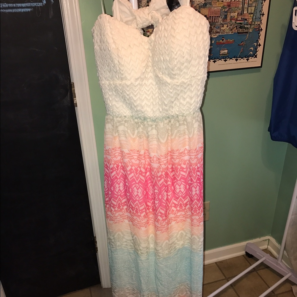 Beautiful colorful summer maxi dress