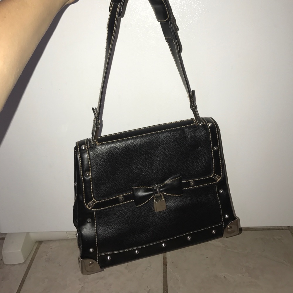 Super cute black leather purse!