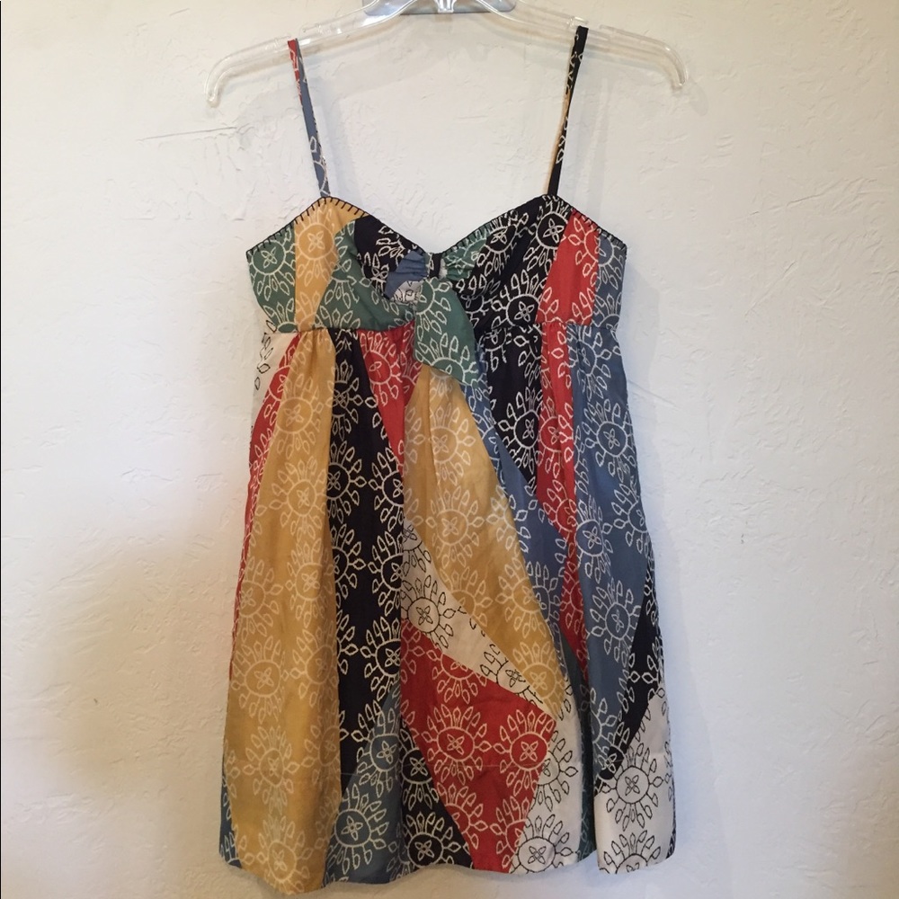 BCBG silk printed mini dress