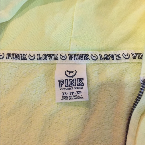 neon yellow zip up hoodie jacket - Picture 3 of 3