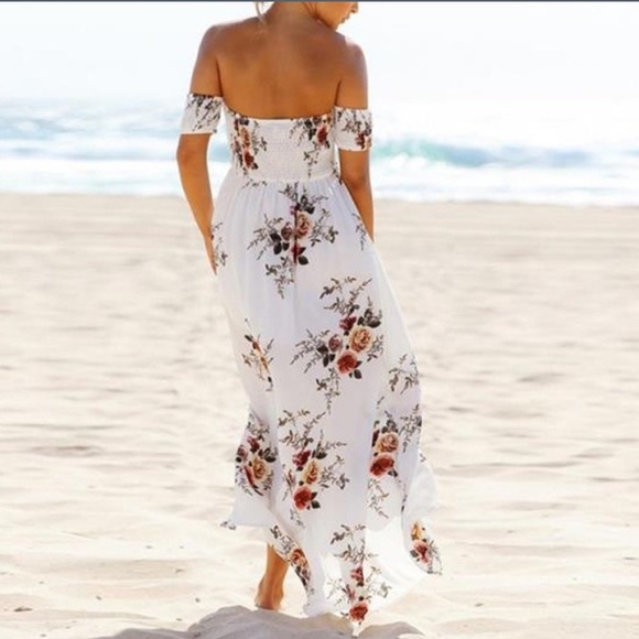 NWT boho off the shoulder floral maxi dress - Picture 2 of 5