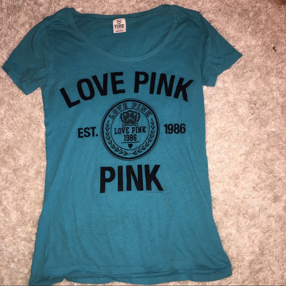 VS Pink Tee Sz Med Teal