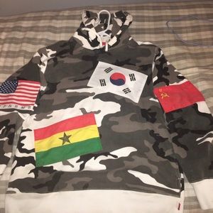 SUPREME FLAGS HOODIE M