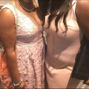 Pink and Tan Flower Dress