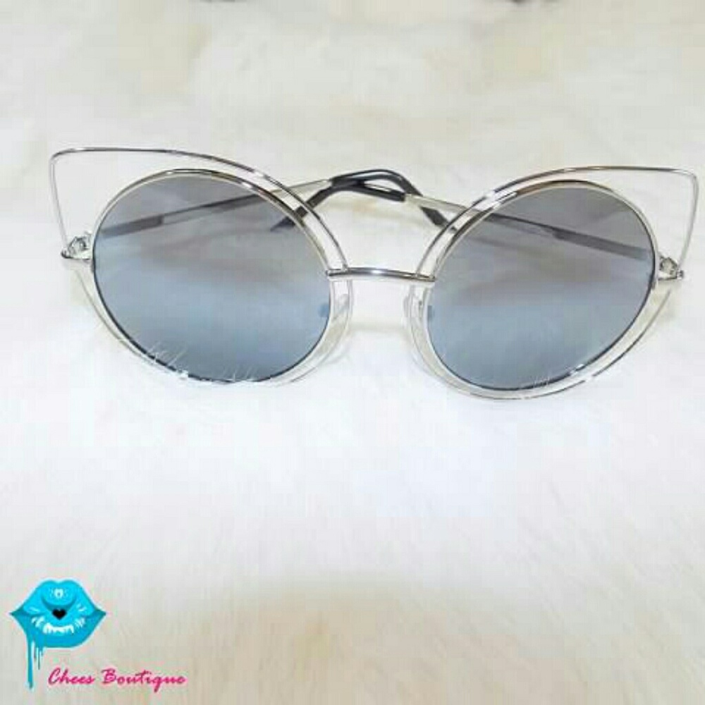 Trendy Circle Cateye Frame Sunglasses