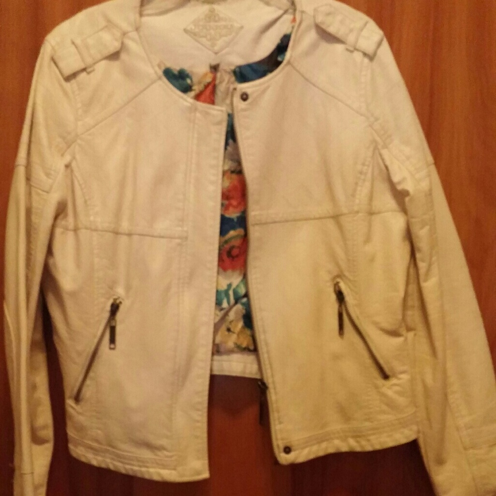 White leather jacket