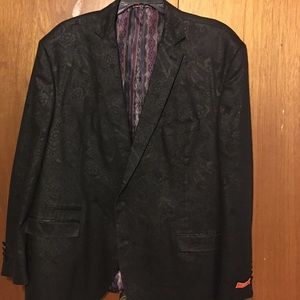 Black Floral Print Blazer