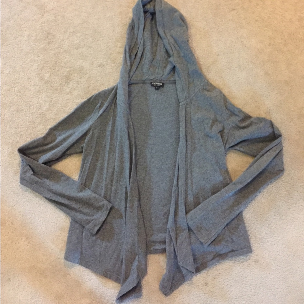 grey casual cardigan
