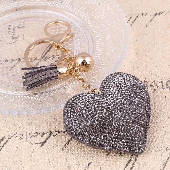 💋Grey Heart Purse Charm💋 - Picture 4 of 5